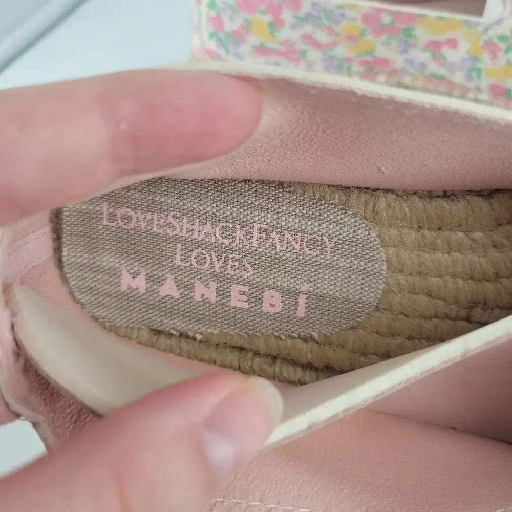 Loveshackfancy X Manebi Fruity Punch Slipper Platform Espadrilles 9